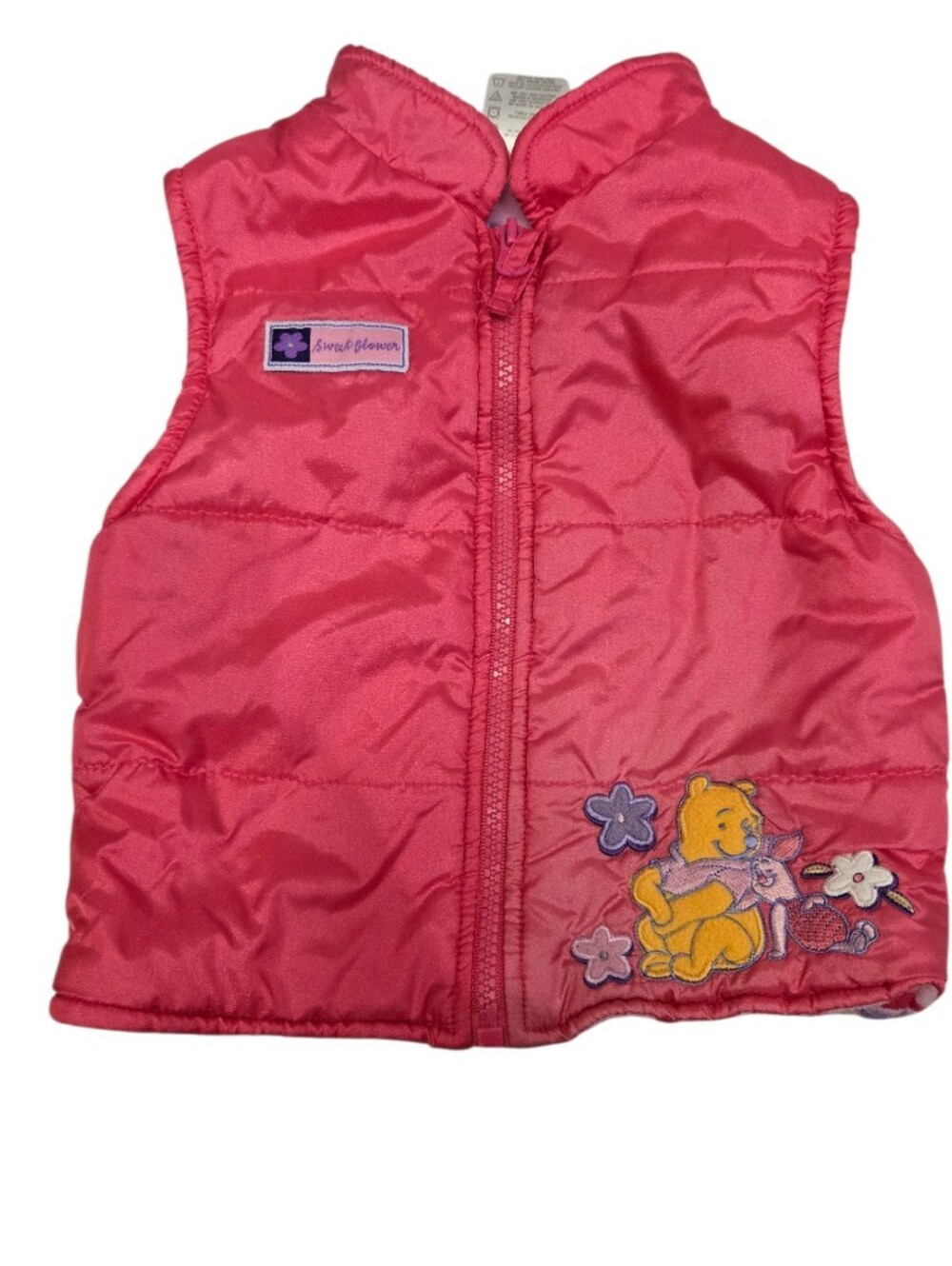Sweet Blossom Pink Winnie the Pooh Puffer Vest